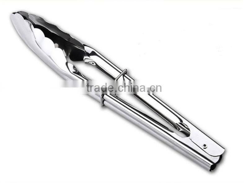 Kitchen and Barbecue Grill Tongs BBQ Cooking Stainless Steel Locking Food Tong