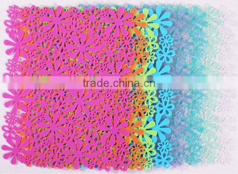 Plastic anti-slip decorative kitchen heat-resistant mat