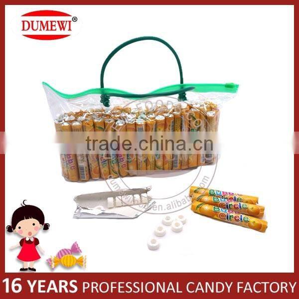 Delicious Sweet Fruity Flavor Bubble Circle Roll Pressed Candy