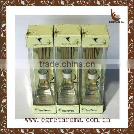 2015 natural home air freshener round shape glass reed diffuser bottle aroma reed