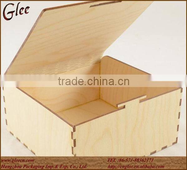 handmade fashion snap fit wooden box for packaging