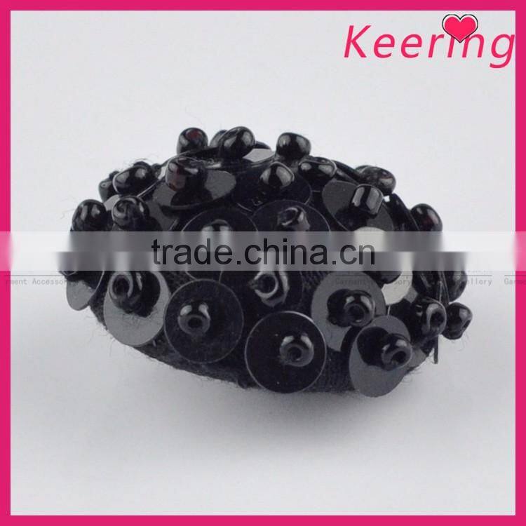 Wholesale vogue small size black decorative buttons accessory button for clothing WBKA-298