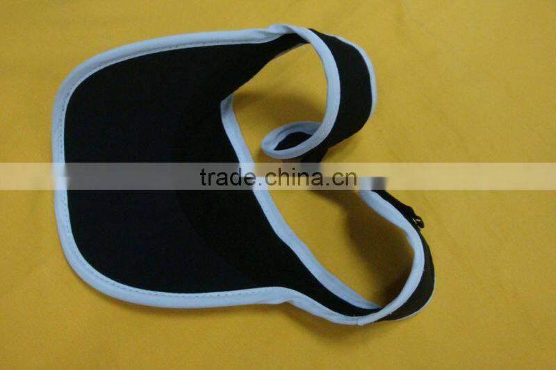 wihte and red 100% polyester custom sun visor hat and cap with e