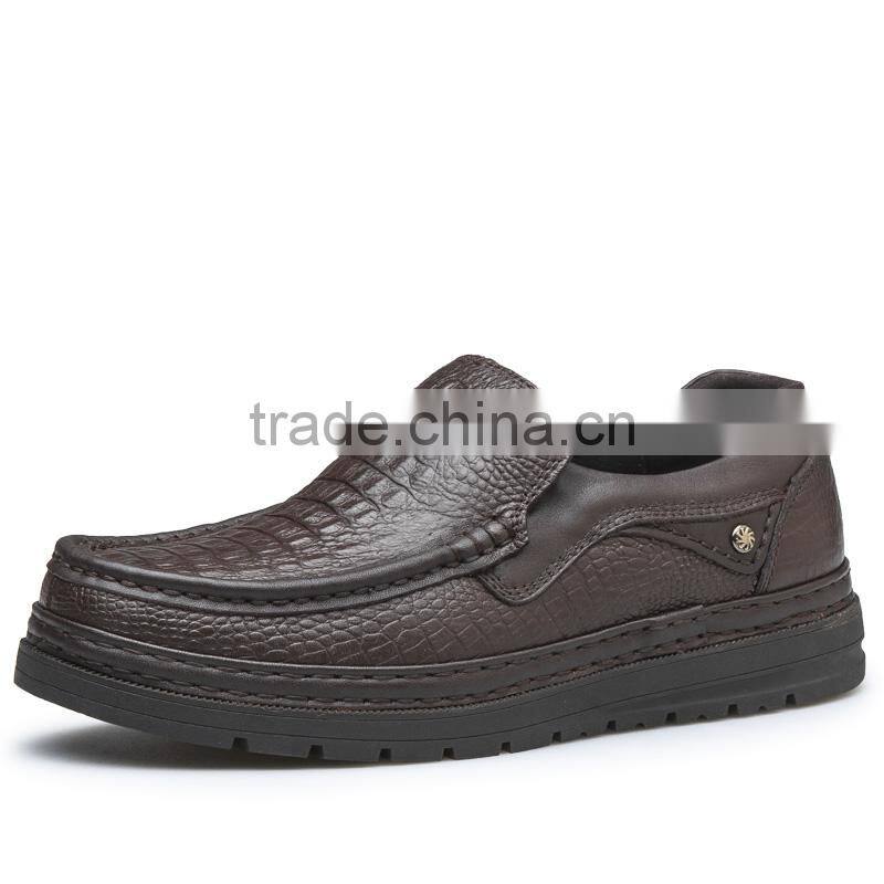 china brand formal Business men's shoes casual fashion sample for male, men casual shoes with top layer leather made in jinjiang
