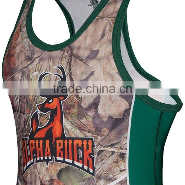 Hot sale cheap and cool custom sublimated wrestling singlets