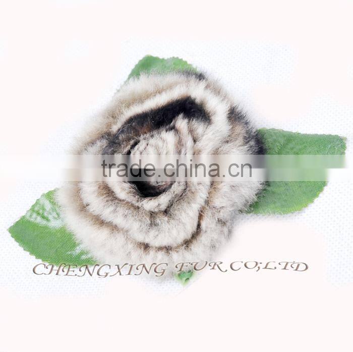 CX-A-33A Wholesale Genuine Rex Rabbit Fur Fashion Brooch