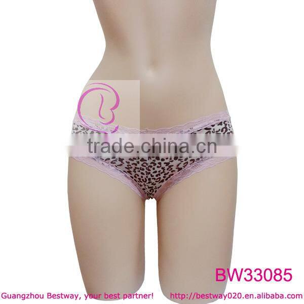 Leopard pink cheeky panties with lace