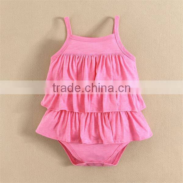 Plain Latest Summer Design 100% Cotton Top Quality Fashion Romper Dress