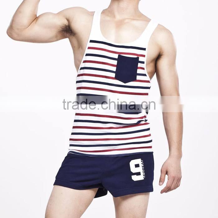 OEM mens classic stripe athletic tank tops