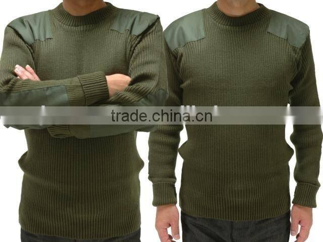 Wholesale top quality mens pullover sweater custom military uniform
