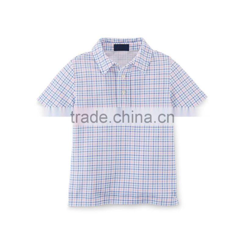 cotton mesh boys school uniform wholesale high quality 100%cotton plaid polo shirt softextile plain t-shirt