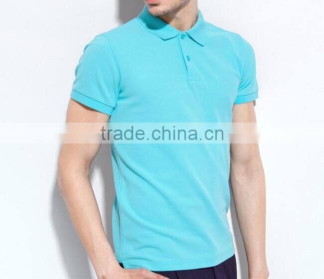 high quality promotional custom 100 cotton blue polo shirt