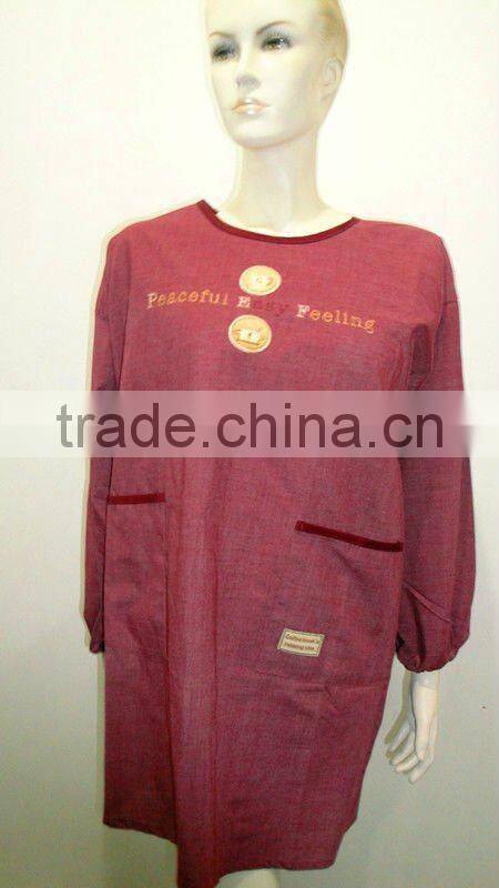 woman's cotton funny long waist pattern for aprons