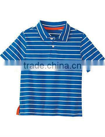 RED AND WHITE STRIPED POLO SHIRT FOR BOYS