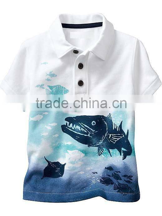 BOYS PRINTED LONG SLEEVE T.SHIRT WITH CONTRAST SLEEVES