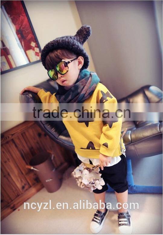 1100% cotton kids boys print stars winter hoodies and two sides zip up hoodies