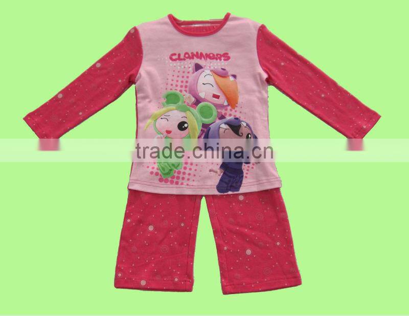 Cute girl's pajamas sleepwear kids pajamas