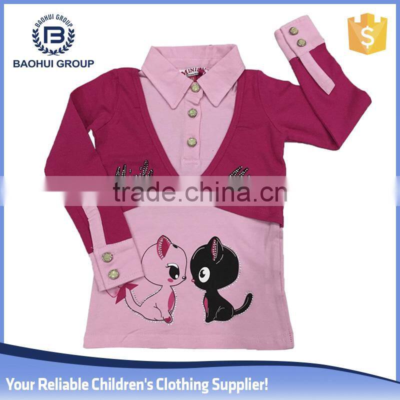 Chinese wholesaler ready made garments manufacturers girl t shirt