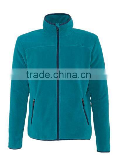 Black Zipper-up Fleece Jacket For Man