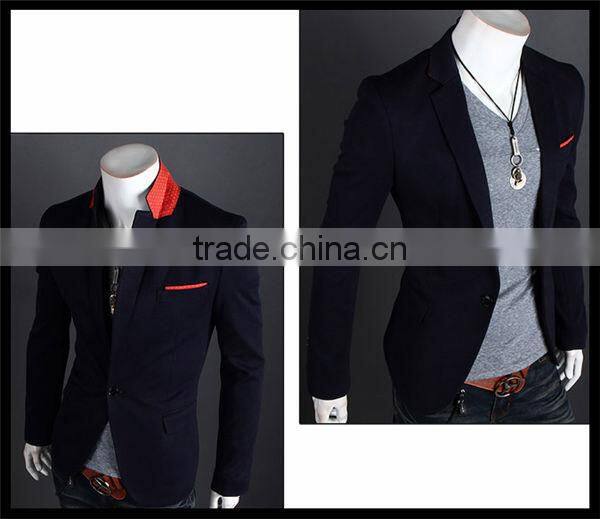 latest new design casual style one button slim men blazer