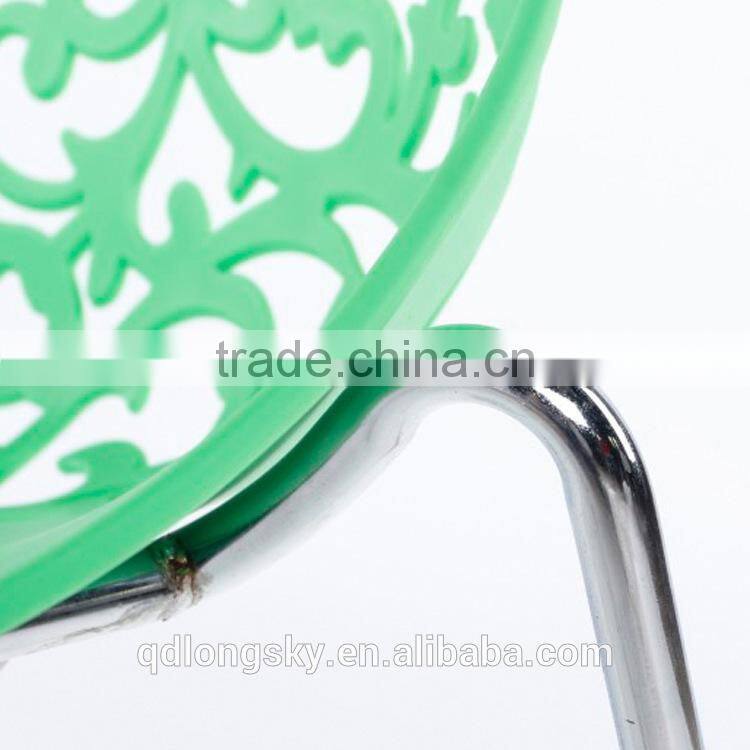 LS-4002 Canteen stackable polypropylene plastic forest replica vegetal chair