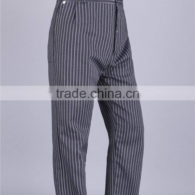 Unisex Work Uniform Wholesales Factory Cotton Baker Strpe Chef Uniform Pants