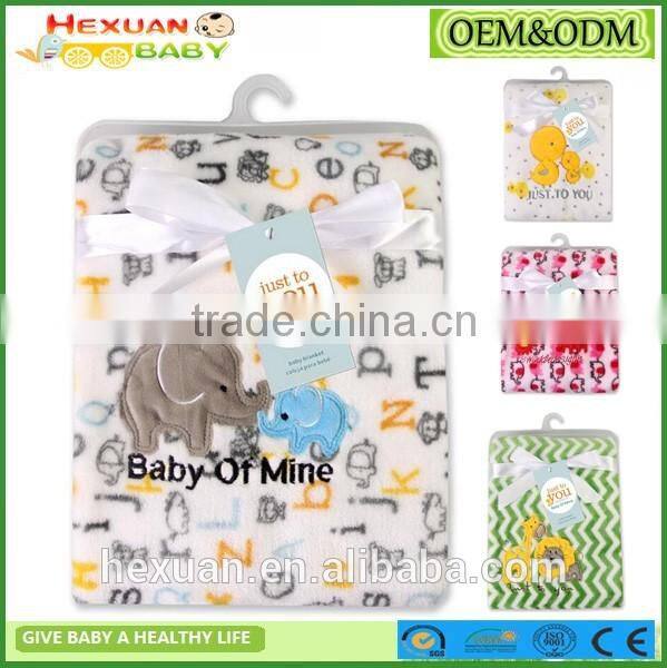 Cute Plain Animal Hood Blanket With Baby Coral Fleece Blanket
