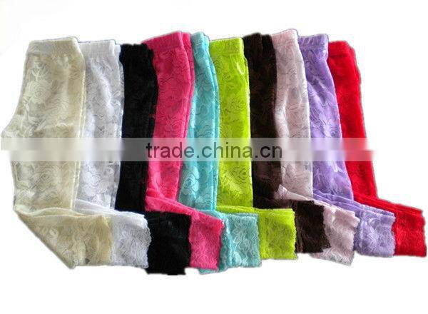 Wholesale Baby girl ruffle Lace legging baby girl lace tight