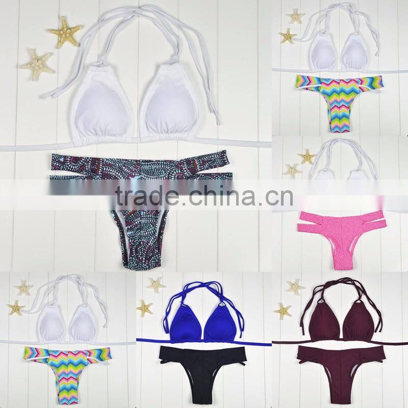 Polyester Bikini different size for choice & padded blue girls swimwear 59377