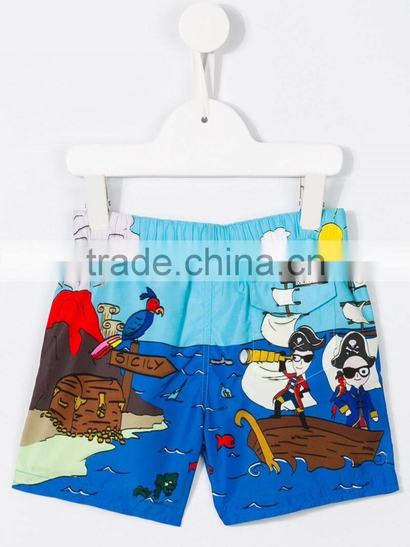 Hot sale Summer little baby boys print swim shorts custom beach board shorts swim trunks wholesale