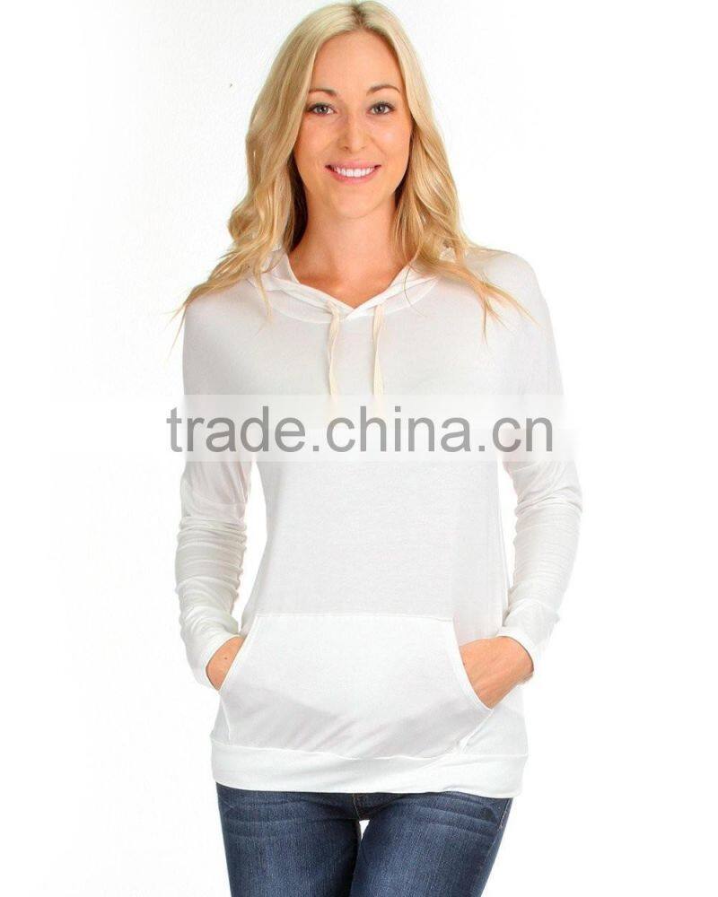 Made in China Ladies Thin/lightweight Drawstring Hoodies