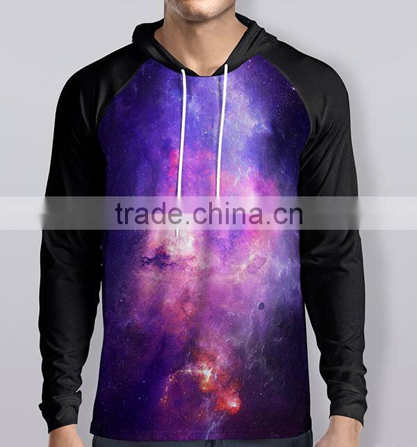 Men galaxy sublimation hoodies with customer design printed