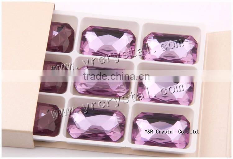 4627 Octagon Crystal 13*18mm Violet Color Stones Diamond Stone