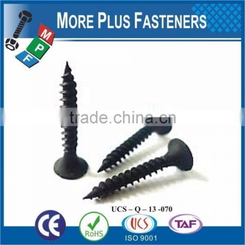 Taiwan Galvanized Schnellbauschrauben Trockenbauschrauben Gypsum Black Phosphaed Bugle Head M3.5 #6 Collated Drywall Screws