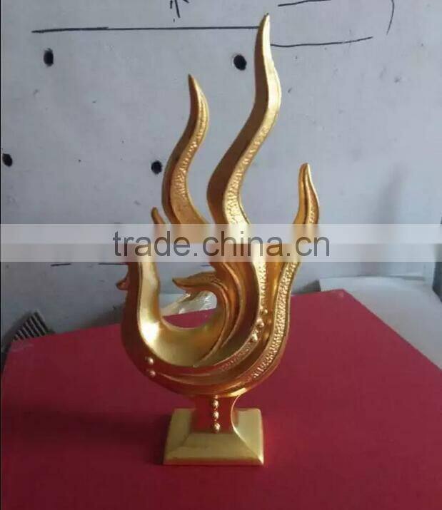 2017 New Design High Quanlity Gold Rooster Award Gold Chanticleer Trophy For Company Gift