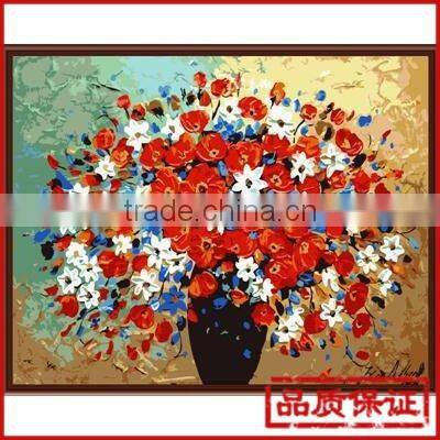 DIY hot offer modern paint by numbers figure oil painting flower
