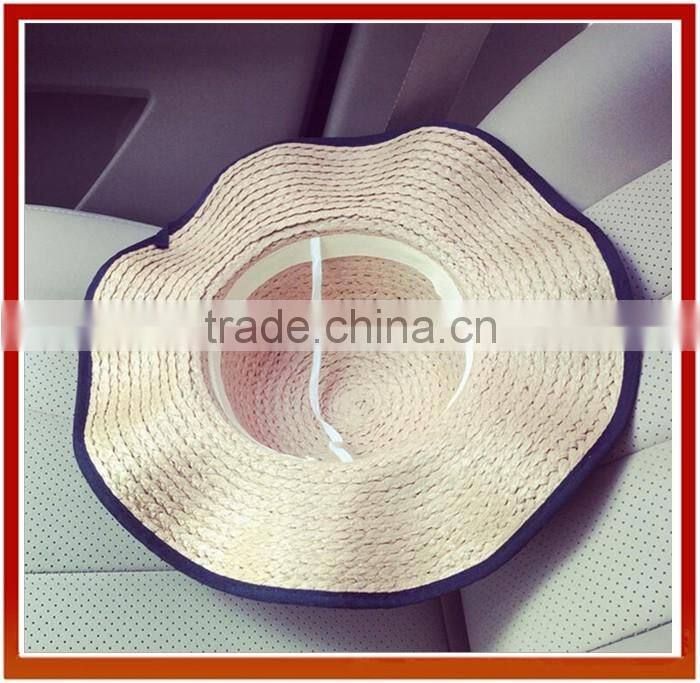 New Natural Stylish Wide Brim Straw Hat /Natural Crochet Straw Hats For Girls/Fashion Beach Cap Sun Hat Summer Straw Hat