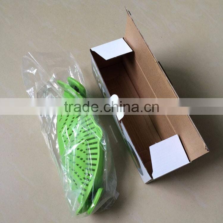 Hot Sale Clip-on Silicone Strainer,Universal Size Fits Most Pans