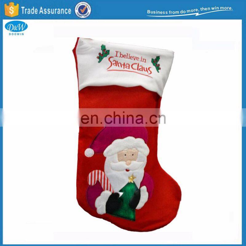 Velvet Christms/Xmas Stocking Shape Christmas Gift Bag