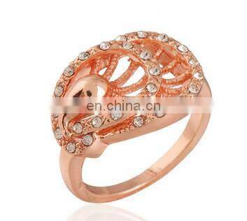 2017 Peacock Rings Rose Gold Platinum Plated Top Genuine Austrian Crystals Fashion Women Wedding Bridal Party Jewelry