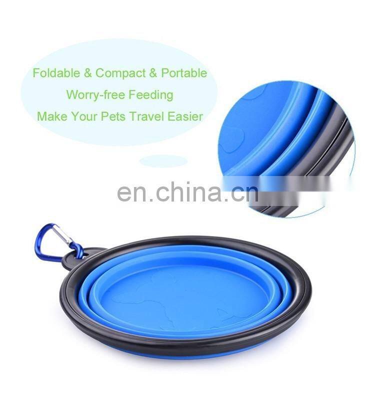 Food Grade Unbreakable Stocked Colorful Collapsible Pet Dog Bowl With Hook,Mountaineering buckle dog bowl