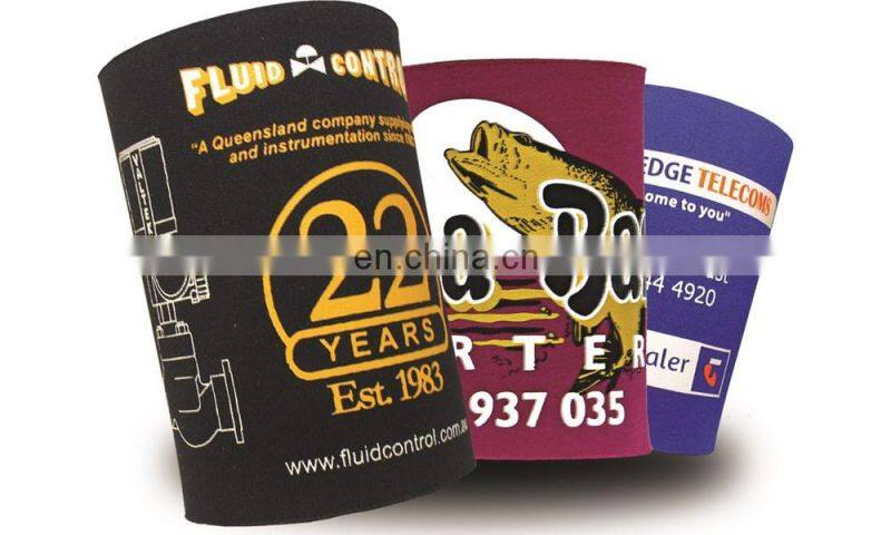 Professional insulated neoprene beverage cooler with jacquard logo