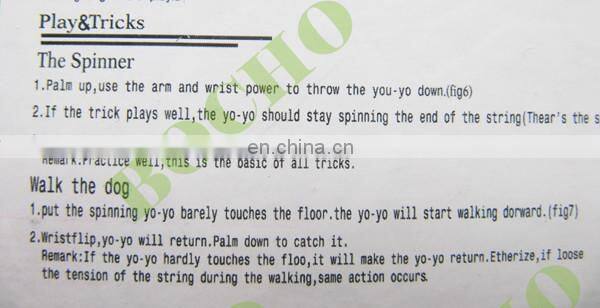 China factory customized plastic genuine russell yoyo for children with printed logo