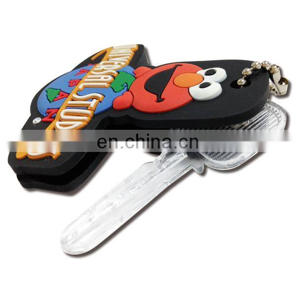 Soft PVC torch keychain with light