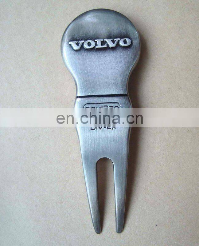 VOLVE logo metal golf divot tool golf pitchfork