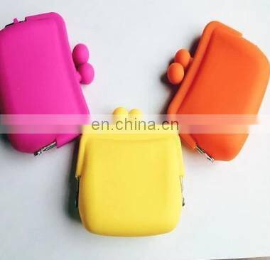 Custom szie logo printed silicone rubber coin purse/jelly coin purse