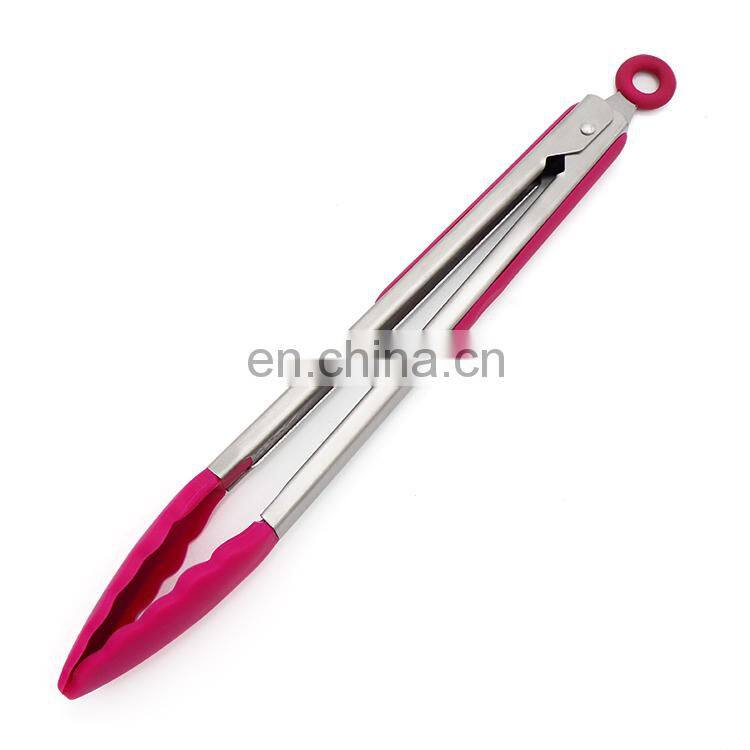 Heat Resistant Kitchenware BBQ Silicone Tongs for Cooking
