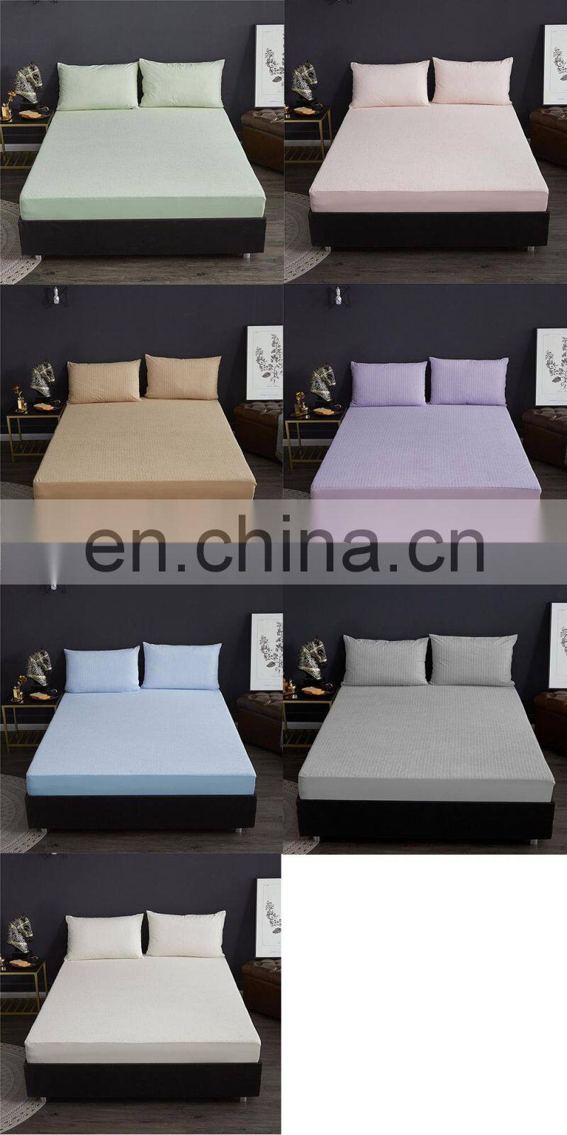 100% Cotton Removable Bed Mattress Cover Coated with Waterproof TPU Layer with Elastic Band