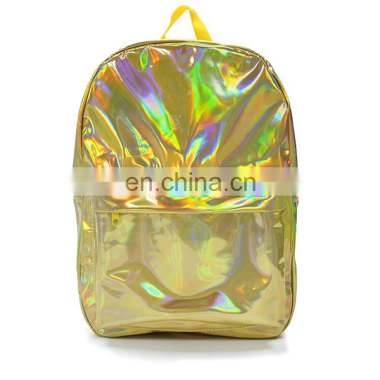 Shiny Backpack Laser Leather School bag Rainbow Daypack For Girl