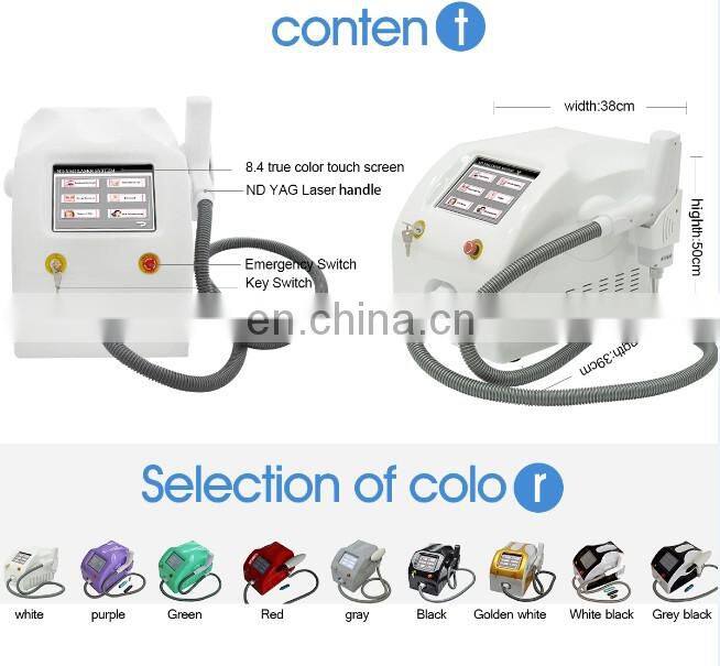 Long lifetime ND YAG Laser 1320nm 532nm 1064nm Laser Removal Tattoo Cost